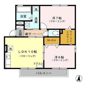 2LDK 間取り図