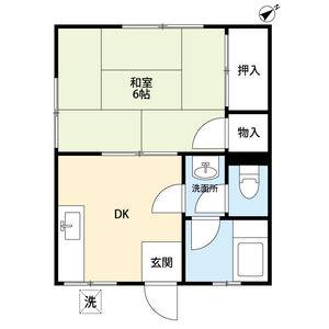 1DK 間取り図