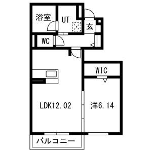 1LDK 間取り図