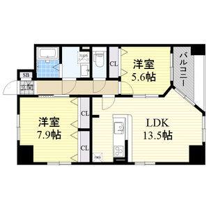 2LDK 間取り図