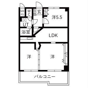 3DK 間取り図