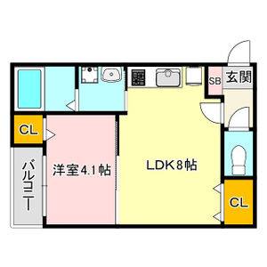 1LDK 間取り図