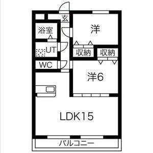 2LDK 間取り図
