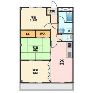 3DK 間取り図