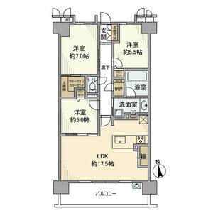 3LDK 間取り図