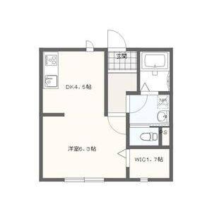 1DK 間取り図