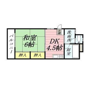 1DK 間取り図