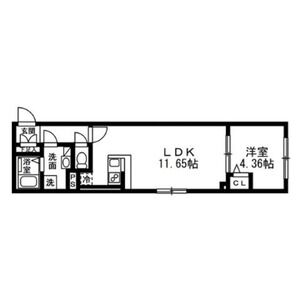 1LDK 間取り図