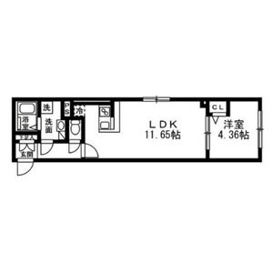 1LDK 間取り図