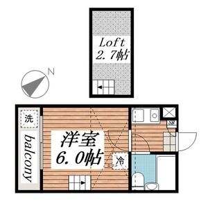 1K 間取り図
