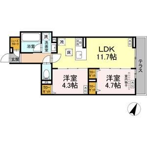 2LDK 間取り図