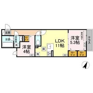 2LDK 間取り図