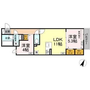 2LDK 間取り図