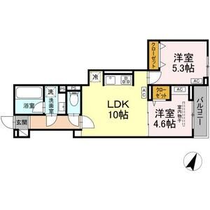 2LDK 間取り図