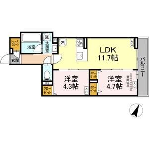 2LDK 間取り図