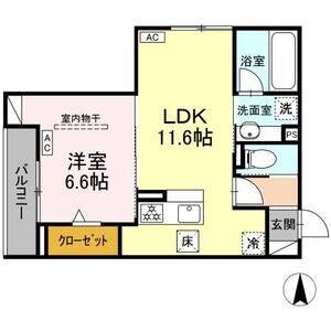 1LDK 間取り図