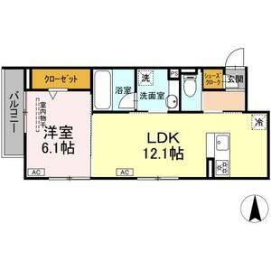 1LDK 間取り図