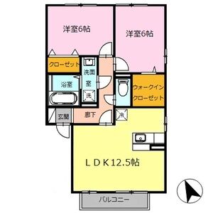2LDK 間取り図