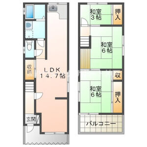 3LDK 間取り図