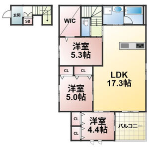 3LDK 間取り図