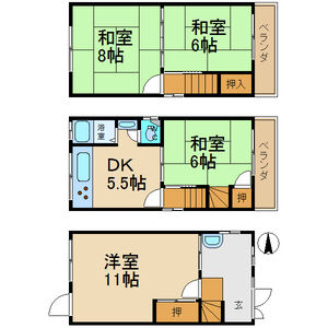 4DK 間取り図