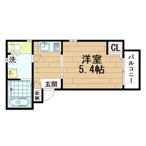 1K 間取り図