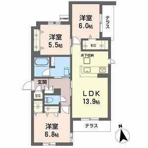 3LDK 間取り図