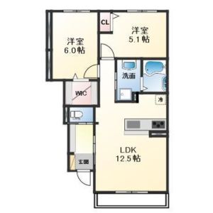 2LDK 間取り図
