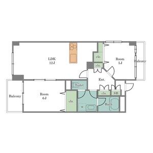 2LDK 間取り図