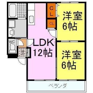 2LDK 間取り図