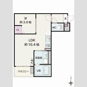 1LDK 間取り図