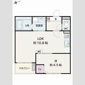 1LDK 間取り図