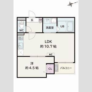 1LDK 間取り図