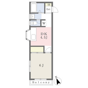 1DK 間取り図