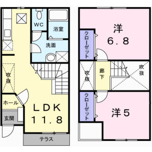 2LDK 間取り図