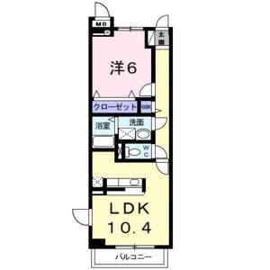 1LDK 間取り図