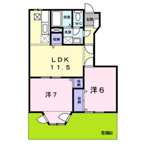 2LDK 間取り図