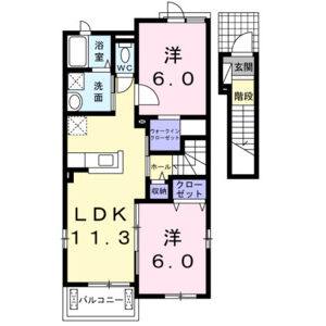 2LDK 間取り図
