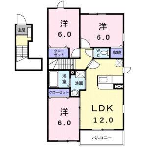 3LDK 間取り図