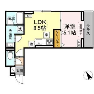 1LDK 間取り図