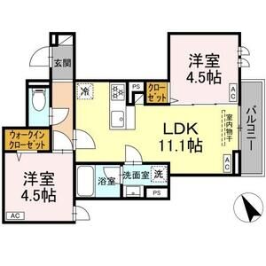 2LDK 間取り図