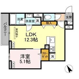 1LDK 間取り図