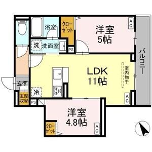 2LDK 間取り図