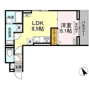 1LDK 間取り図