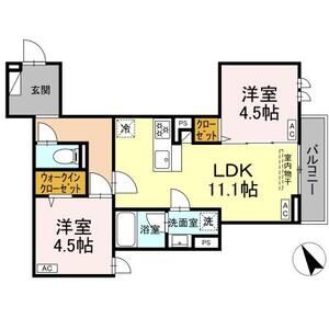 2LDK 間取り図