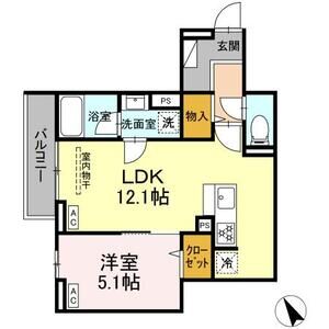 1LDK 間取り図