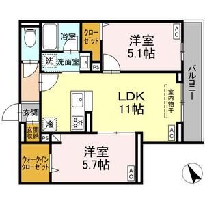 2LDK 間取り図
