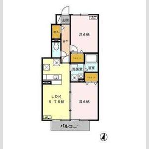 2DK 間取り図