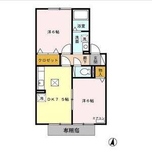 2DK 間取り図