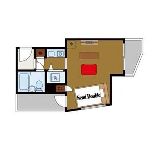 1K 間取り図